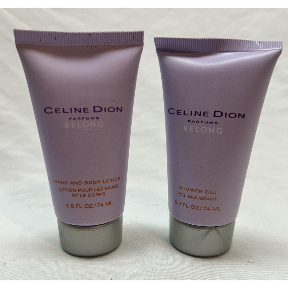 RARE Celine Dion parfums Belong hand & body lotion and Shower Gel 2.5 Oz each